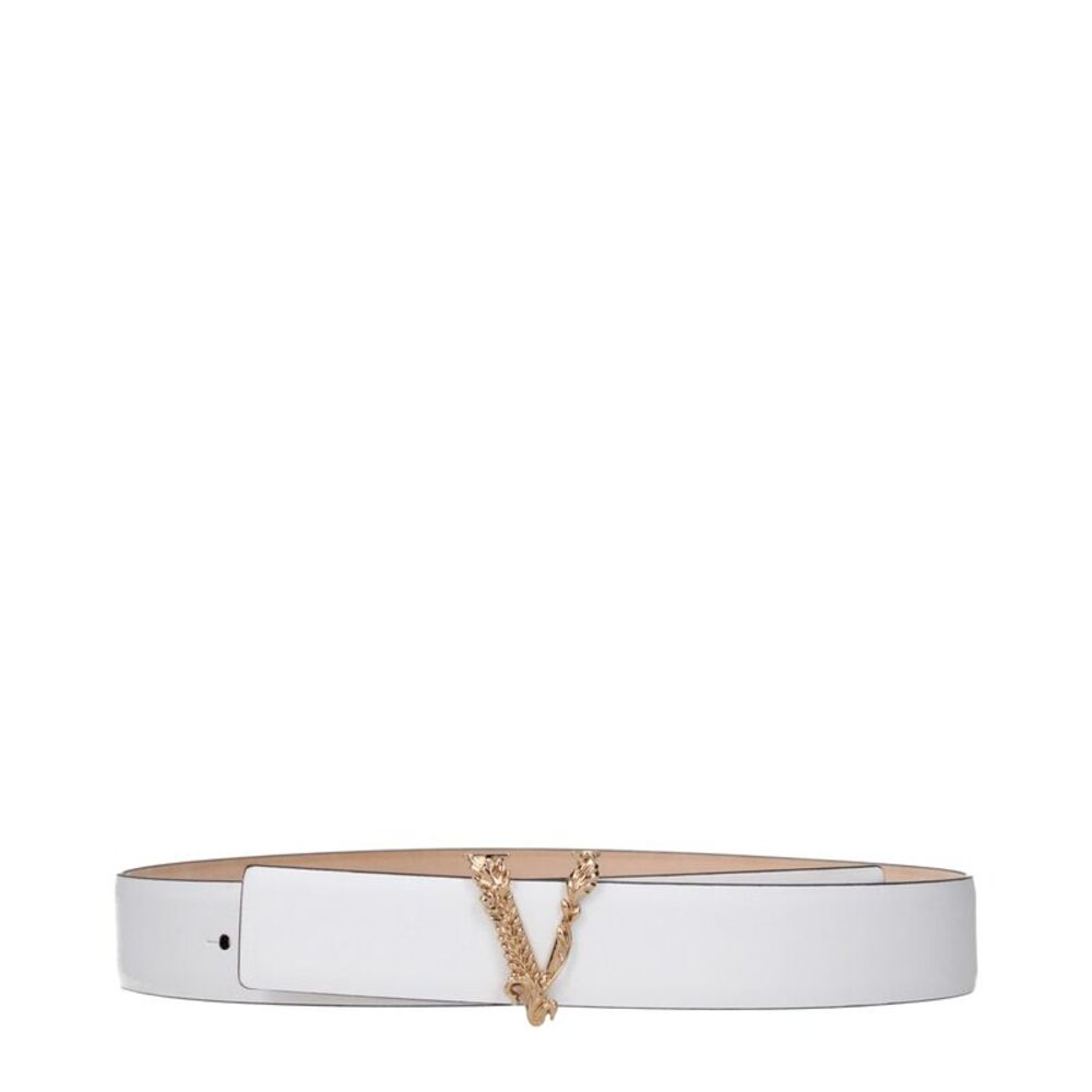 Versace White Leather Regular Women's Belt